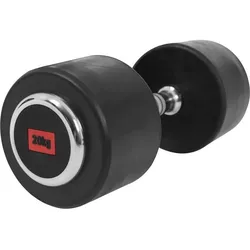 Kurzhantel Profi Gummi 2.5-50 KG SCHWARZ|warmes Rot|SCHWARZ 20kg