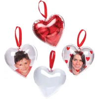 Baker Ross Foto-Anhänger „Herz“ (4 Stück) – für Kinder zum Gestalten, Dekorieren und Verschenken zum Valentinstag und Muttertag