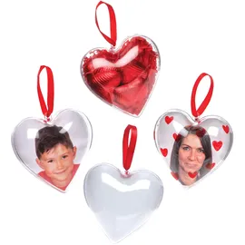 Baker Ross Foto-Anhänger „Herz“ (pro Set 4) zum Selbstgestallten