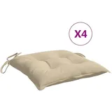 vidaXL Palettenkissen 50 x 50 x 7 cm beige 4 St.