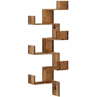 vidaXL Eckregal 45 x 45 x 147 cm Braun
