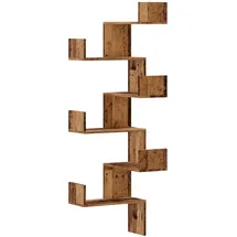 vidaXL Eckregal 45 x 45 x 147 cm Braun