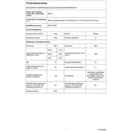 Bosch Serie 8 KIF81HOD0 Einbaukühlschrank (289 l, 1772 mm hoch)