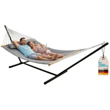 Skandika Hängematte Mysande | Doppelhängematte mit Gestell für 2 Personen, 200 x 140 cm,