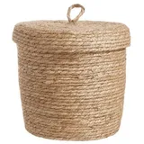 BUTLERS Aufbewahrungskorb RUSH ROPE Korb mit Deckel Ø30cm beige