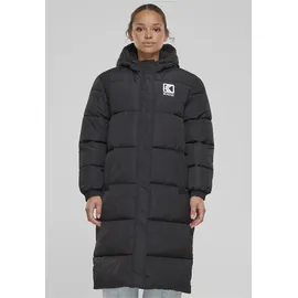 Karl Kani Wintermantel KARL KANI "Karl Kani Damen KW233-030-2 KK Og Hooded Long Puffer Coat", Damen, Gr. XS, schwarz, 100% Polyester (Recycelt), Mäntel Wintermantel