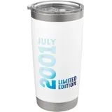Juli 2001 Jahr 2001 Retro 2001 Vintage Limited Edition 2001 Doppelwandiger Edelstahl-Thermobecher