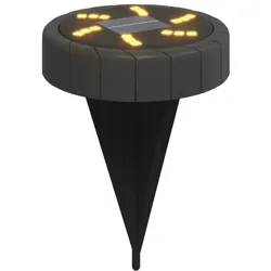 vidaXL Solar-Bodenleuchten mit Erdspieß 12 Stk. Warmweiß