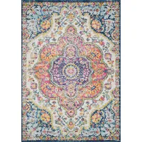 livabliss Teppich RABAT, rechteckig, Höhe: 8 mm, Orient-Optik, Vintage Design, Boho Stil, Kurzflor, Wohnzimmer bunt 120 cm x 170 cm x 8 mm