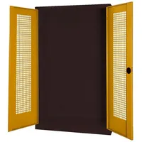 C+P Modul-Sportgeräteschrank mit Lochblech-Flügeltüren, HxBxT 195x120x50 cm, Ergo-Lock Muldengriff,