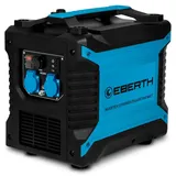Eberth 2000 Watt Inverter Stromerzeuger leise, Notstromaggregat mit 3 PS Benzinmotor, 4-Takt, Stromgenerator mit 2x 230V und 2x USB Anschluss, Invertertechnik für Strom ohne Spannungsspitzen