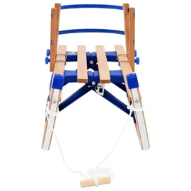 vidaXL Klappschlitten mit Rückenlehne Holz 119 cm