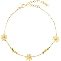 LASCANA Fußkette "Edelstahlschmuck", Damen, Gr. Titan, gold (vergoldet), glänzend, unifarben, Fußketten, Hochwertiger, vergoldeter Fußschmuck