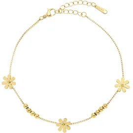 LASCANA Fußkette "Edelstahlschmuck", Damen, Gr. Titan, gold (vergoldet), glänzend, unifarben, Fußketten, Hochwertiger, vergoldeter Fußschmuck