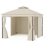 Blumfeldt Mondo Dual Pavillon 3 x 3 m inkl. Moskitonetz Beige