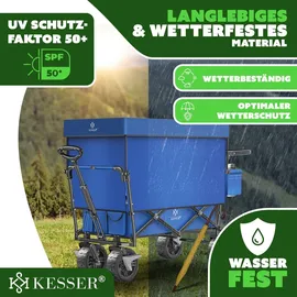 Kesser Bollerwagen faltbar GT9000 blau/grau