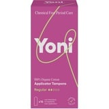 Yoni | Tampons Normal mit Applikator | 16x Tampons aus 100% Bio-Baumwolle mit recyclebarem Applikator | Hypoallergen und atmungsaktiv | Frei von Kunststofffolien und Synthetischen Inhaltsstoffen