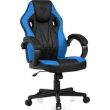 SENSE7 Gaming Stuhl, ergonomischer Stuhl, Drehstuhl, Bürostuhl, Schreibtischstuhl, Computerstuhl, schwarz und blau, 120 kg - Blau