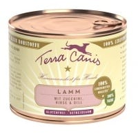 Terra Canis Classic 200g Dose Hundenassfutter 12 x 200 Gramm Lamm mit Zucchini, Hirse & Dill