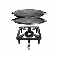 Paella World Hockerkocher Gaskocher 7 kW mit variabler Gusseisengrillplatte