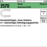 Hörger & Geßler DIN 3570 Rundstahlbügel Stahl U A 30 / NW 20 M 10 feu