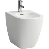 Laufen LUA Standbidet, mit Überlauf, 1 Hahnloch, 360x520mm, Eckventile innenliegend, Farbe: Weiß matt