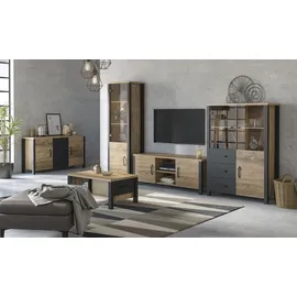 Home Affaire Sideboard "Olin WM", schwarz (appenzeller fichte, appenzeller fichte, schwarz supermatt), B:147cm H:79cm T:43cm, Sideboards, Sideboard