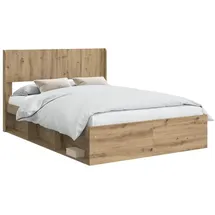 vidaXL Bettgestell 140 x 200 cm Braun