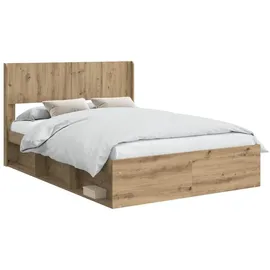 vidaXL Bettgestell 140 x 200 cm Braun