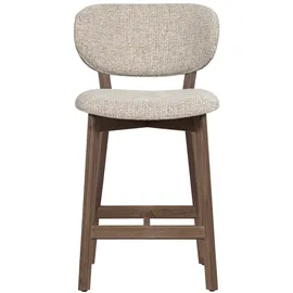 Woood Barhocker Udar - Melange-Stoff Natur, Gestell Braun