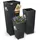 DEUBA Casaria Polyrattan Blumentopf 3er-Set 30 x 30 x 80 cm + 24,5 x 24,5 x 61 cm + 21 x 21 x 41 cm schwarz