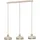 EGLO Valdiola 3-flg. E27 60 cm rund sandfarben und messing gebürstet