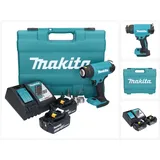 Makita DHG 181 RGK Akku Heißluftgebläse 18 V 150 - 550°C + 2x Akku 6,0 Ah + Ladegerät + Koffer