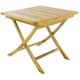 VCM Klapptisch Maße 80x80 cm Balkontisch Gartentisch klappbar hochwertig Teak Holz Gartenmöbel