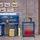 Relaxdays Schwerlastregal Stahl/MDF 180x70x45 cm blau 5 Böden 500 kg