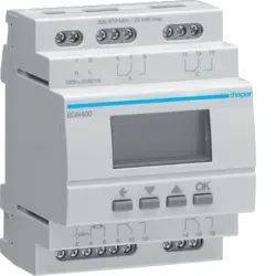Hager EGN400, Zeitschaltuhr, Kabellos, Digital, Kunststoff, Grau, IP20