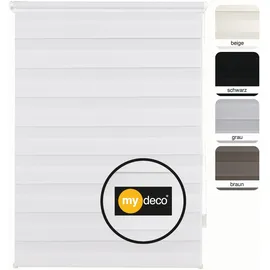 MYDECO Doppelrollo JUST 100 x 160 cm weiß