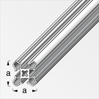 Alfer coaxis®-Säulen-Profil, schmal 1 m, 27.5 mm Aluminium roh
