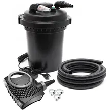 Wiltec SunSun CPF-380 SET bis 12000l 11W UVC NEO8000 Pumpe Schlauch Teichfilterset