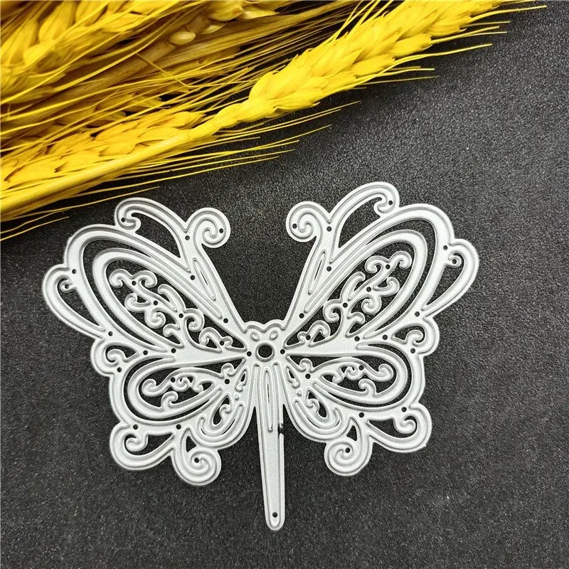 【3 € Rabatt ab 10 €】Creative for Schmetterlinge Metallstanzen Schablonen für Scrapbooking, Embossing-Tool, Papierkarten, Albumdekoration, wunderschöne Schmetterlinge