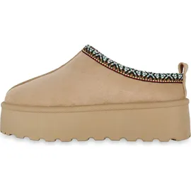 VAN HILL Pantoffeln Khaki 37