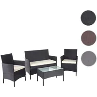Mendler HWC-D82 Loungeset schwarz/creme