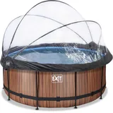 EXIT TOYS Wood Pool 360 x 122 cm inkl. Sandfilter und Abdeckung
