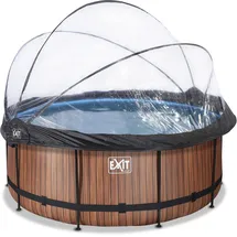 EXIT TOYS Wood Pool 360 x 122 cm inkl. Sandfilter und Abdeckung