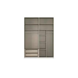 meinSchrank Schwebetürenschrank Regina 161 x 223 x 68 cm Grau