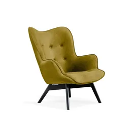 Konsimo Sessel Glori Velours 78 x 94 x 88 cm Gelb