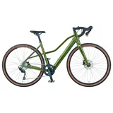 Prophete Graveler 1.0 Gravel E-Bike 28 Zoll - 360 Wh - Integrierter Akku - Heckmotor 250 W, Pedelec, Elektrofahrrad für Herren grün