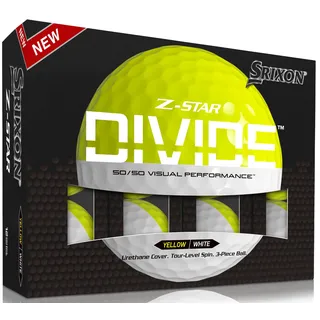 Srixon Z-Star Divide Golfbälle - 12er Pack, weiß/gelb