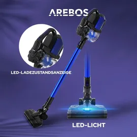 Arebos 2 in 1 Akkusauger blau