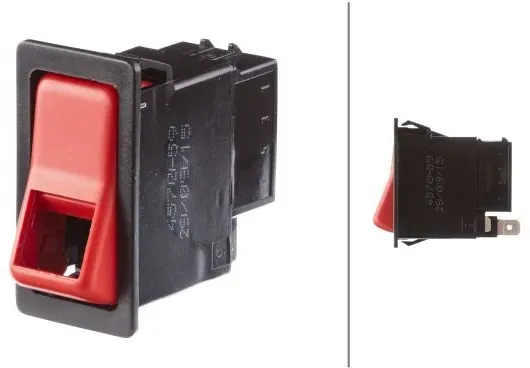 HELLA Warnblinkschalter 24V Rot - Premium Einbau Warnblinklichtschalter mit Komfortfunktion